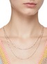 Figure View - Click To Enlarge - LANE CRAWFORD VINTAGE ACCESSORIES - SILVER TONED METAL DOUBLE ROW NECKLACE