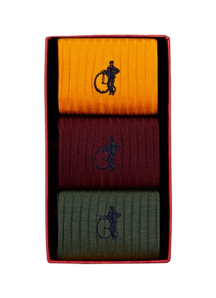 Main View - Click To Enlarge - LONDON SOCK COMPANY - ‘Simply Dapper’ Socks Set of 3