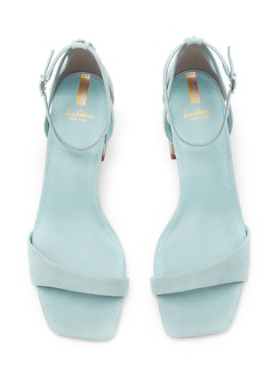 Detail View - Click To Enlarge - SAM EDELMAN - ‘Wilson’ 45 Single Band Square Toe Suede Block Heeled Sandals