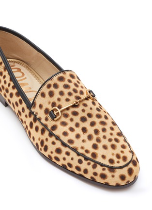 Detail View - Click To Enlarge - SAM EDELMAN - ‘Loraine’ Cheetah Print Horsebit Almond Toe Loafers