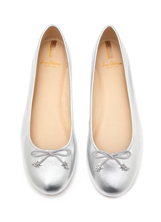 SAM EDELMAN | ‘Felicia Luxe’ Logo Bow Appliqué Leather Ballerina Flats ...