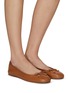 Figure View - Click To Enlarge - SAM EDELMAN - ‘Felicia Luxe’ Logo Bow Appliqué Round Toe Leather Ballerina Flats