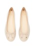 Detail View - Click To Enlarge - SAM EDELMAN - ‘Felicia Luxe’ Logo Bow Appliqué Round Toe Paent Leather Ballerina Flats