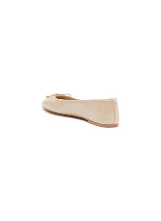  - SAM EDELMAN - ‘Felicia Luxe’ Logo Bow Appliqué Round Toe Paent Leather Ballerina Flats