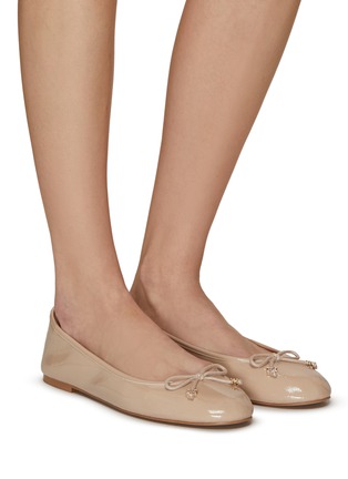 Figure View - Click To Enlarge - SAM EDELMAN - ‘Felicia Luxe’ Logo Bow Appliqué Round Toe Paent Leather Ballerina Flats