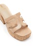 Detail View - Click To Enlarge - SAM EDELMAN - ‘Dev’ 85 Double E Leather Cork Platform Sandals