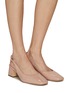 Figure View - Click To Enlarge - SAM EDELMAN - ‘Terra’ 50 Square Toe Patent Leather Slingback Pumps