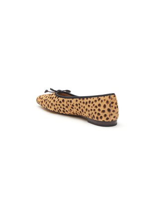  - SAM EDELMAN - ‘Meadow’ Cheetah Print Logo Bow Appliqué Square Toe Ballerina Flats