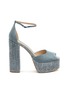 Main View - Click To Enlarge - SAM EDELMAN - ‘Kori’ 110 Single Band Linen Platform Sandals