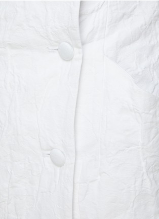  - CO - V-Neck Sleeveless Crinkled Cotton Blend Dress