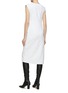 Back View - Click To Enlarge - CO - V-Neck Sleeveless Crinkled Cotton Blend Dress