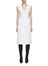Main View - Click To Enlarge - CO - V-Neck Sleeveless Crinkled Cotton Blend Dress
