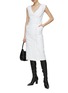 Figure View - Click To Enlarge - CO - V-Neck Sleeveless Crinkled Cotton Blend Dress