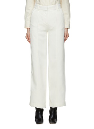 Main View - Click To Enlarge - CO - Flat Front Pintuck Detail Straight Leg Pants