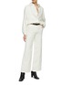 Figure View - Click To Enlarge - CO - Flat Front Pintuck Detail Straight Leg Pants