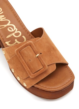 Detail View - Click To Enlarge - SAM EDELMAN - ‘Marcia’ Suede Buckled Strap Platform Sandals