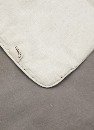 Detail View - Click To Enlarge - ONCE MILANO - Linen Blanket — Charcoal/Natural