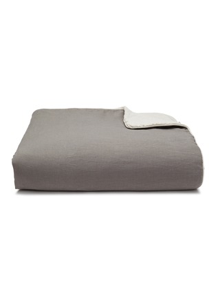 Main View - Click To Enlarge - ONCE MILANO - Linen Blanket — Charcoal/Natural