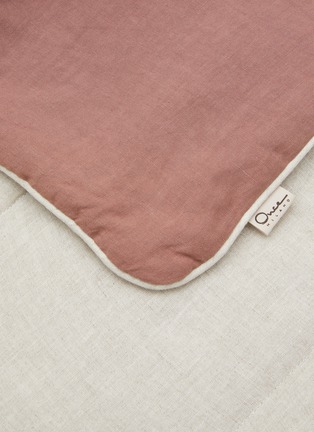 Detail View - Click To Enlarge - ONCE MILANO - Linen Blanket — Vintage Pink/Natural