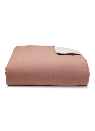Main View - Click To Enlarge - ONCE MILANO - Linen Blanket — Vintage Pink/Natural