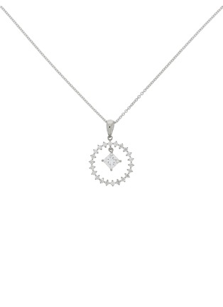 Main View - Click To Enlarge - LC COLLECTION JEWELLERY - Diamond 18K White Gold Pendant Necklace — 18"