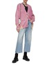 Figure View - Click To Enlarge - R13 - Light Wash Low Rise D'Arcy Cropped Jeans