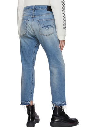Back View - Click To Enlarge - R13 - Light Wash Low Rise Crossover Jeans
