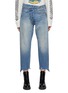 Main View - Click To Enlarge - R13 - Light Wash Low Rise Crossover Jeans