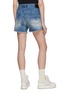 Back View - Click To Enlarge - R13 - Low Rise Frayed Hem Crossover Denim Shorts