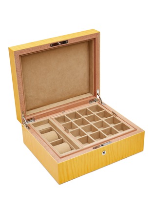 Detail View - Click To Enlarge - ELIE BLEU - 2 Watches & Cufflink Box — Yellow