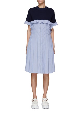Main View - Click To Enlarge - SACAI - X Thomas Mason Cotton Knit T-Shirt Dress