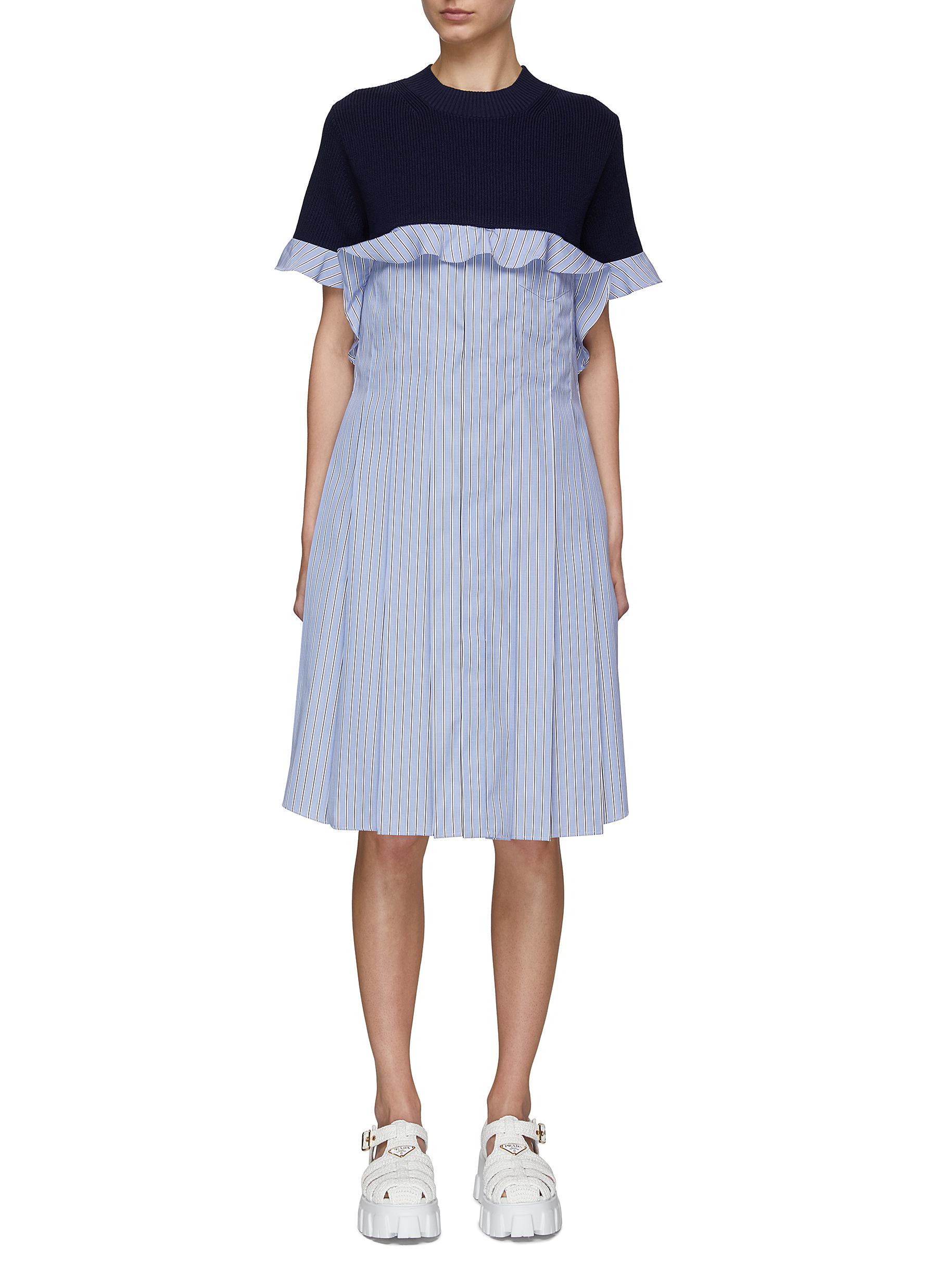 SACAI | X Thomas Mason Cotton Knit T-Shirt Dress | Women | Lane