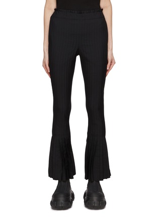 Main View - Click To Enlarge - SACAI - Pleated Elastic Waist Flared Pants