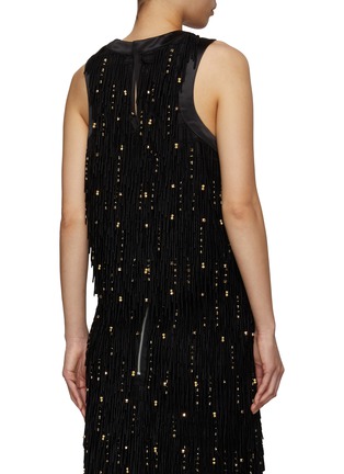 Back View - Click To Enlarge - SACAI - Beaded Fringe Lace Tank Top