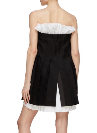 Back View - Click To Enlarge - SACAI - Ruffle Underlayer Strapless Suiting Dress