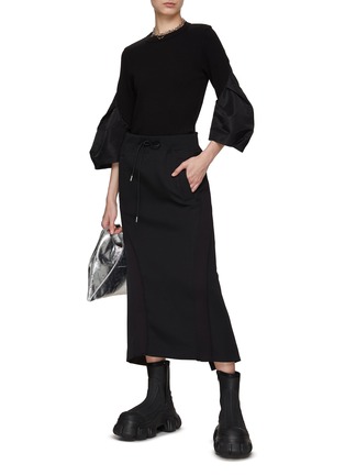 Figure View - Click To Enlarge - SACAI - Flared Sleeve Crewneck Top
