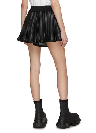 Back View - Click To Enlarge - SACAI - Faux Leather Pleated Shorts