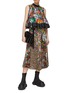 Figure View - Click To Enlarge - SACAI - Pleated Floral Print Elastic Waist Midi Skirt