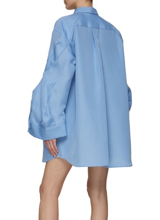 Back View - Click To Enlarge - SACAI - Double Faced Silk Cotton Dress