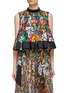Main View - Click To Enlarge - SACAI - Pleated Floral Print Sleevelss Pullover