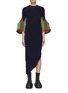 Main View - Click To Enlarge - SACAI - Flared Sleeve Asymmetrical Hem Maxi Dress