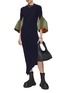 Figure View - Click To Enlarge - SACAI - Flared Sleeve Asymmetrical Hem Maxi Dress