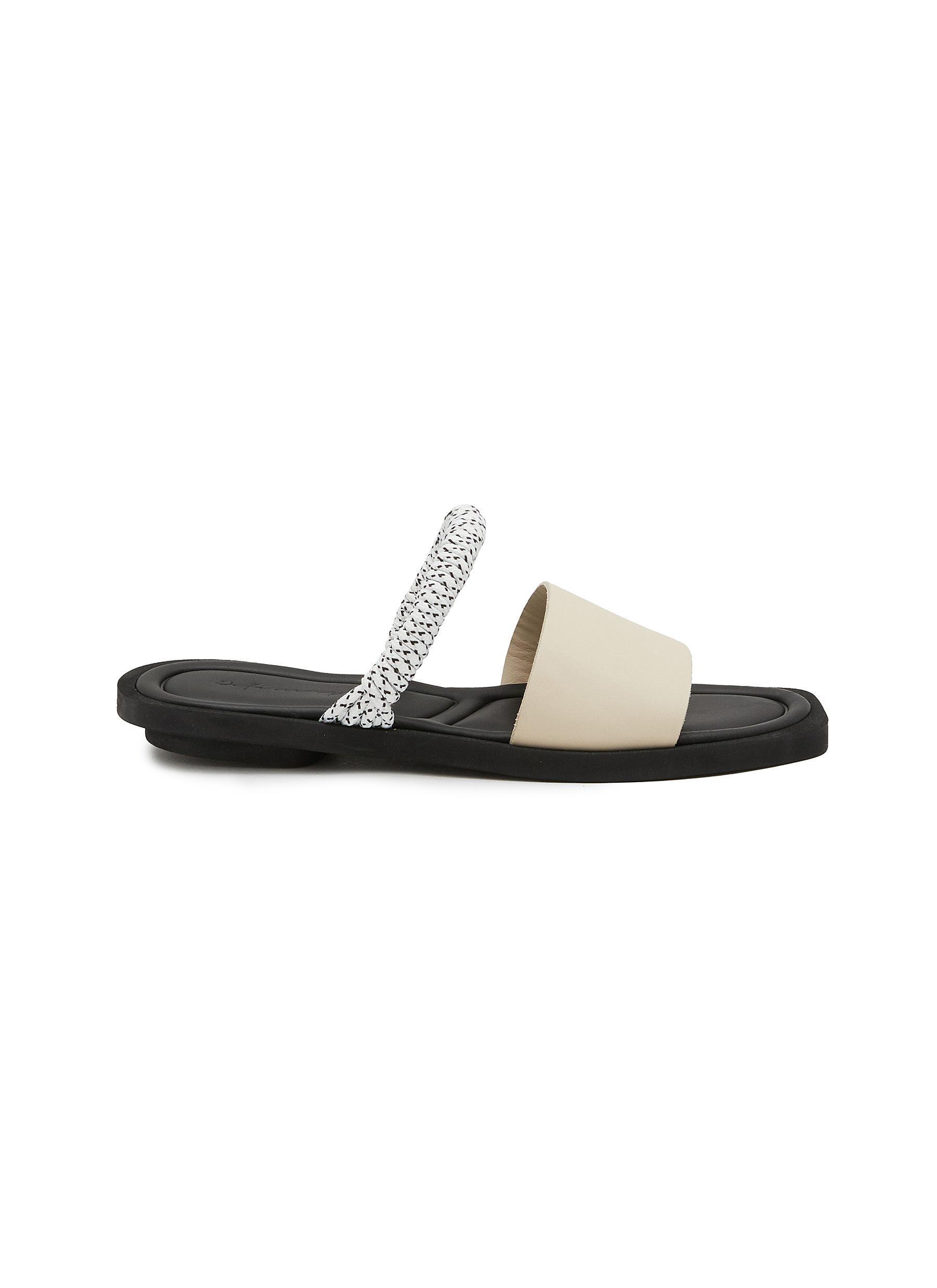 DEFINERY ‘Twist Open' Double Band Square Toe Sandals
