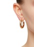 Figure View - Click To Enlarge - KENNETH JAY LANE - Gold Plated Metal Pearl Hoop Earrings
