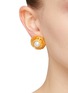 Figure View - Click To Enlarge - KENNETH JAY LANE - Gold Toned Metal Pearl Earrings