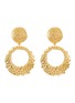 Main View - Click To Enlarge - KENNETH JAY LANE - Gold Toned Metal Clip On Drop Earrings