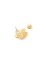 Detail View - Click To Enlarge - KENNETH JAY LANE - Gold Plated Metal Pearl Hoop Earrings
