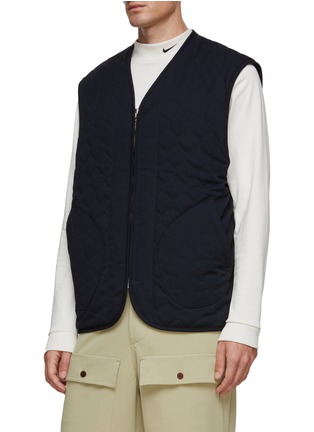 Detail View - Click To Enlarge - THE FRANKIE SHOP - ‘Lant’ Reversible Quilted Zip Up Vest