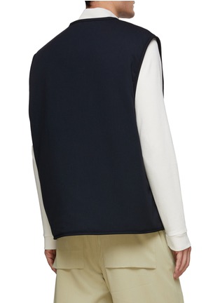Back View - Click To Enlarge - THE FRANKIE SHOP - ‘Lant’ Reversible Quilted Zip Up Vest
