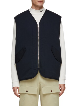 Main View - Click To Enlarge - THE FRANKIE SHOP - ‘Lant’ Reversible Quilted Zip Up Vest